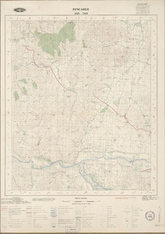 Pencahue 3515 - 7145 [material cartográfico] : Instituto Geográfico Militar de Chile.