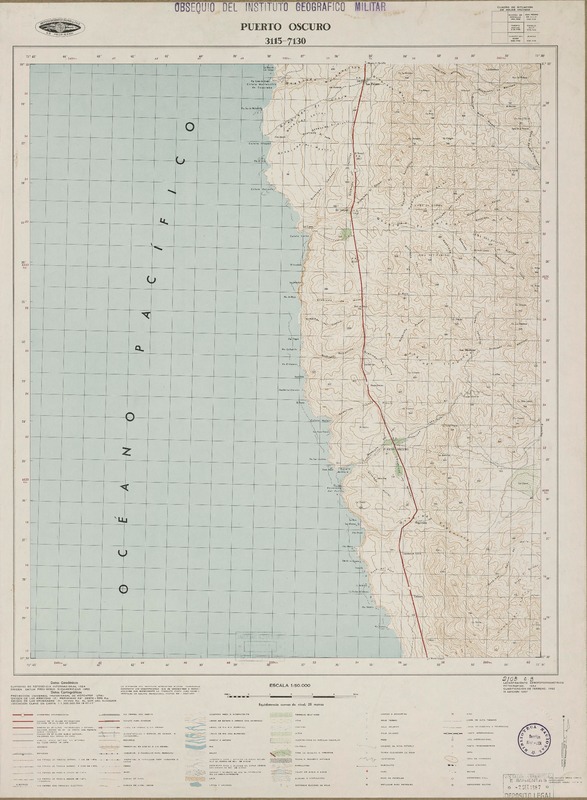 Puerto Oscuro 3115 - 7130 [material cartográfico] : Instituto Geográfico Militar de Chile.