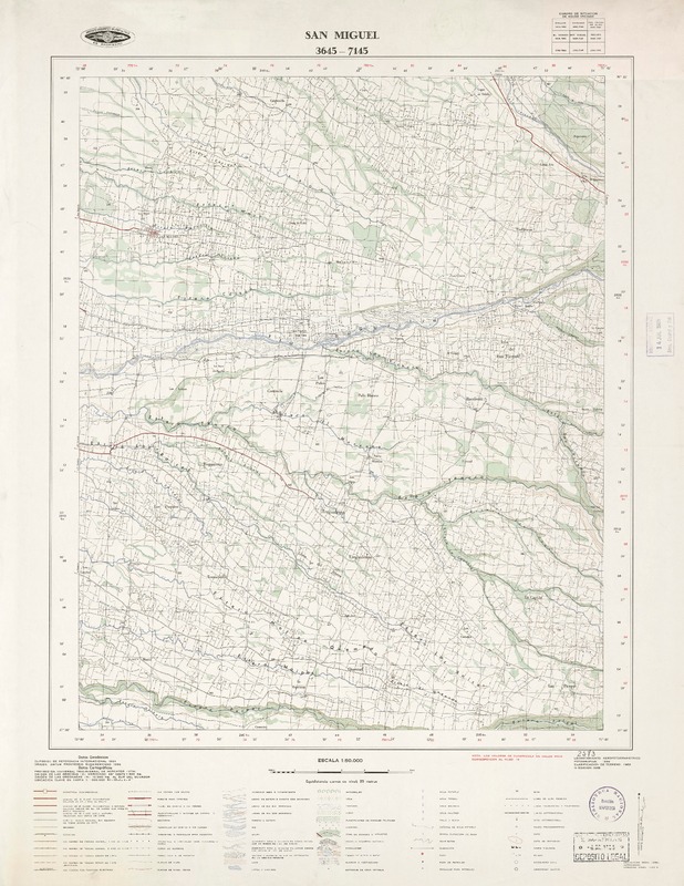 San Miguel 3645 - 7145 [material cartográfico] : Instituto Geográfico Militar de Chile.