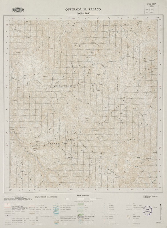 Quebrada El Tabaco 2900 - 7030 [material cartográfico] : Instituto Geográfico Militar de Chile.