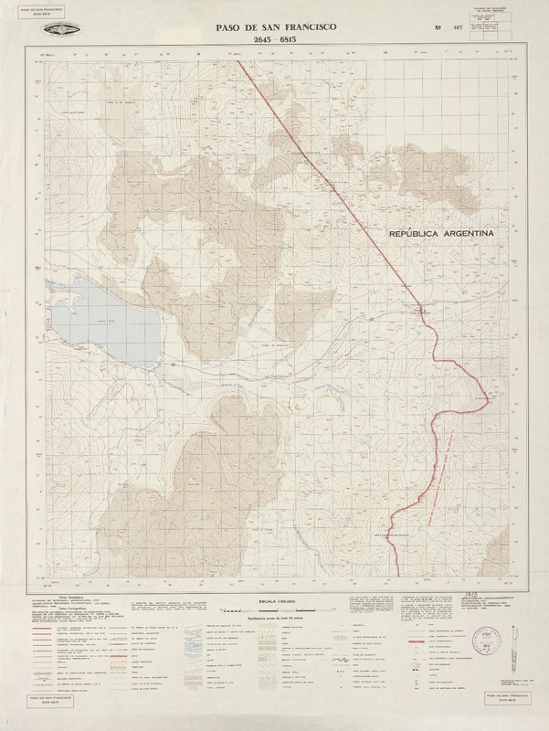 Paso de San Francisco 2645 - 6815 [material cartográfico] : Instituto Geográfico Militar de Chile.