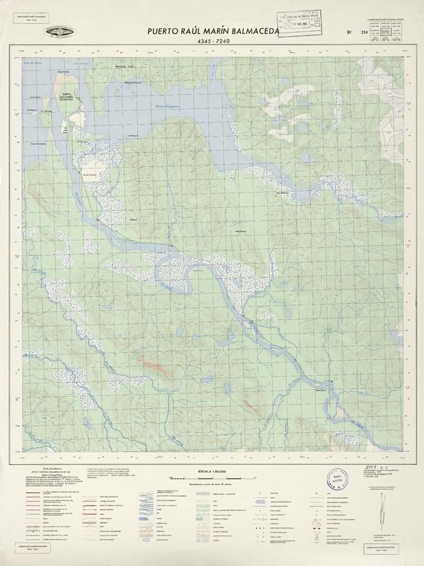 Puerto Raúl Marín Balmaceda 4345 - 7240 [material cartográfico] : Instituto Geográfico Militar de Chile.