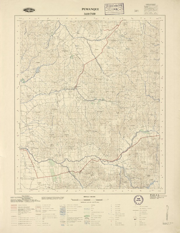 Pumanque 3430 - 7130 [material cartográfico] : Instituto Geográfico Militar de Chile.