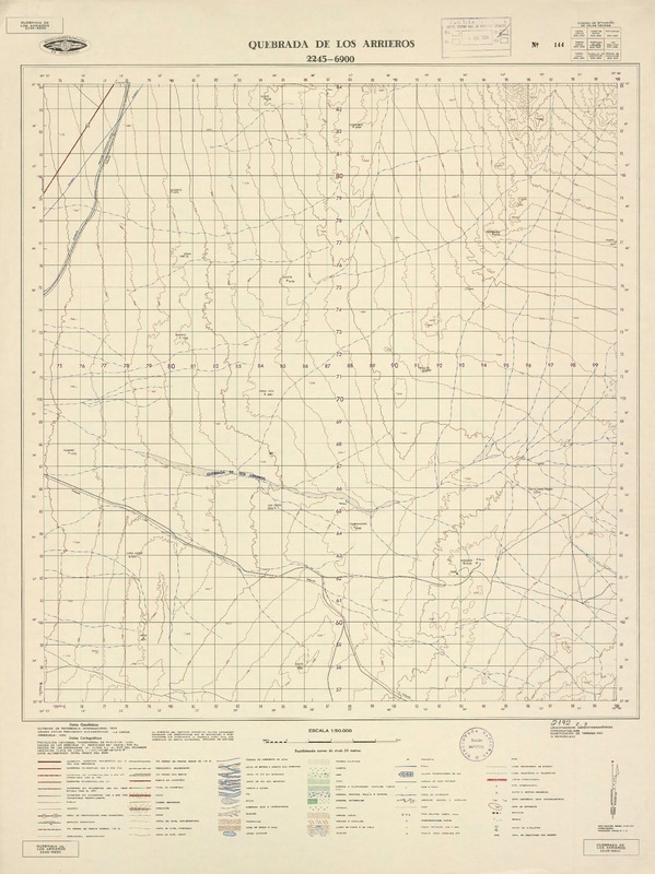 Quebrada de los Arrieros 2245 - 6900 [material cartográfico] : Instituto Geográfico Militar de Chile.