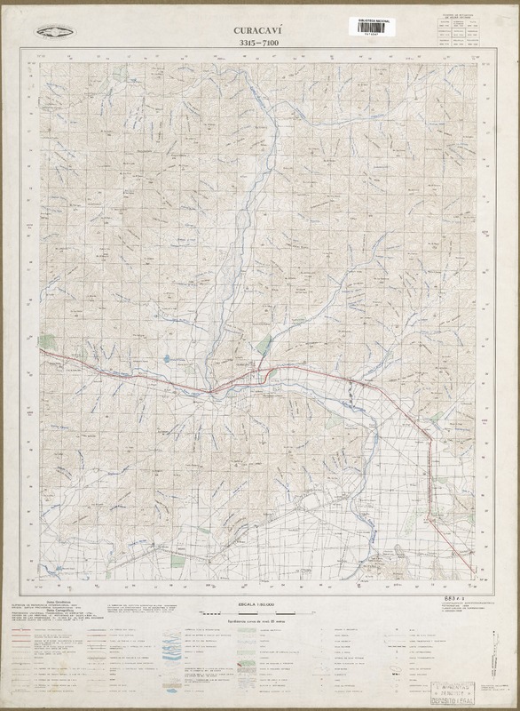 Curacaví 3315 - 7100 [material cartográfico] : Instituto Geográfico Militar de Chile.
