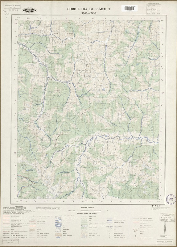Cordillera de Pemehue 3800 - 7130 [material cartográfico] : Instituto Geográfico Militar de Chile.