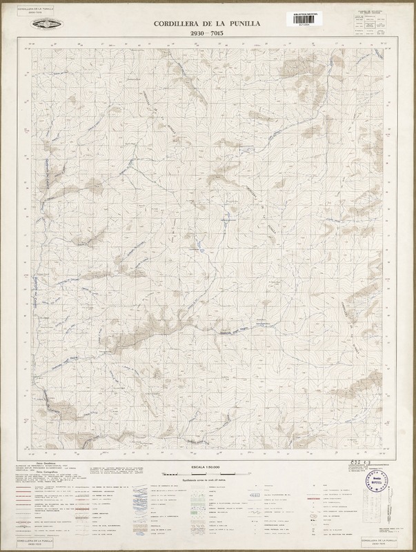 Cordillera de la Punilla 2930 - 7015 [material cartográfico] : Instituto Geográfico Militar de Chile.