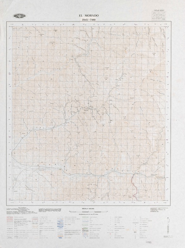 El Morado 2845 - 7100 [material cartográfico] : Instituto Geográfico Militar de Chile.