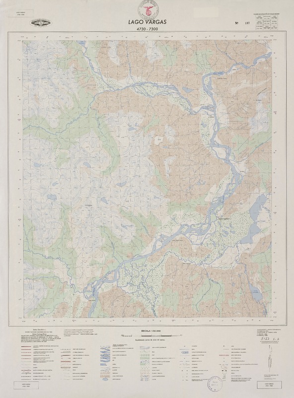 Lago Vargas 4730 - 7300 [material cartográfico] : Instituto Geográfico Militar de Chile.
