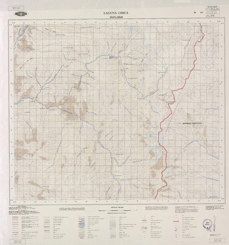 Laguna Chica 2845 - 6940 [material cartográfico] : Instituto Geográfico Militar de Chile.