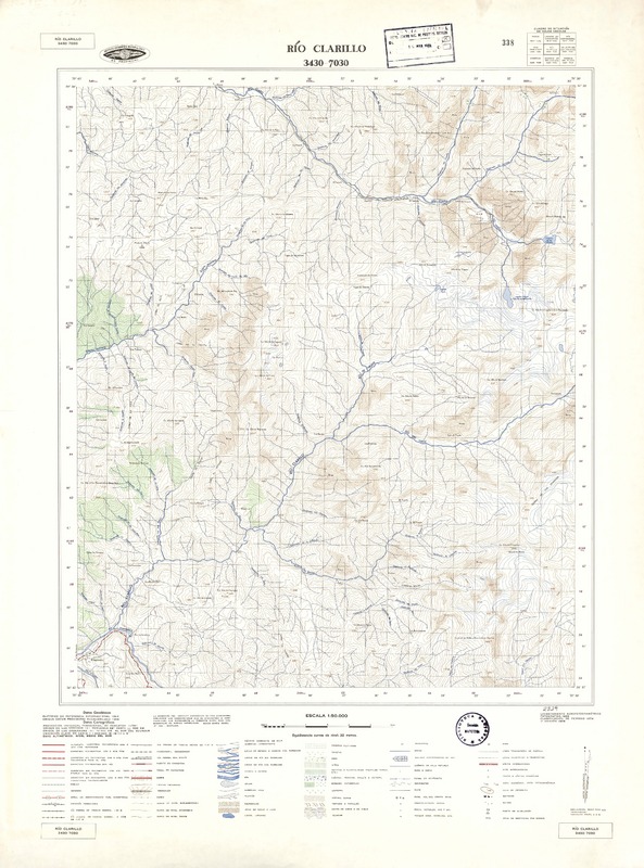 Río Clarillo 3430 - 7030 [material cartográfico] : Instituto Geográfico Militar de Chile.