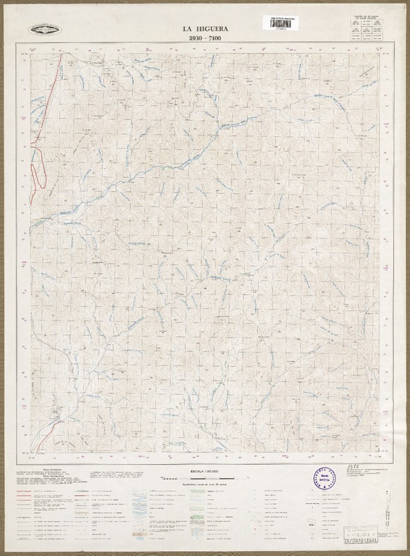 La Higuera 2930 - 7100 [material cartográfico] : Instituto Geográfico Militar de Chile.