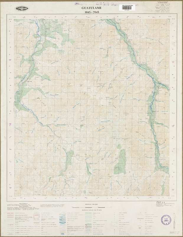 Guatulame 3045 - 7045 [material cartográfico] : Instituto Geográfico Militar de Chile.