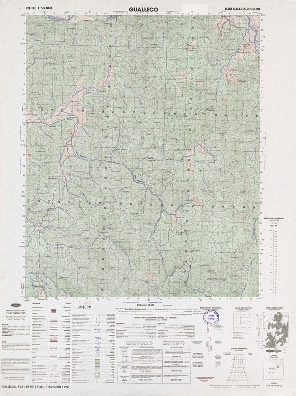 Gualleco 3500 - 7145 [material cartográfico] : Instituto Geográfico Militar de Chile.