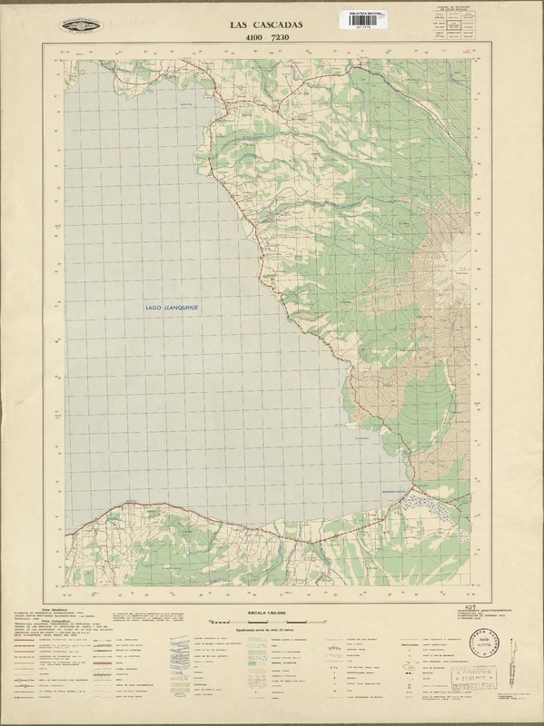 Las Cascadas 4100 - 7230 [material cartográfico] : Instituto Geográfico Militar de Chile.