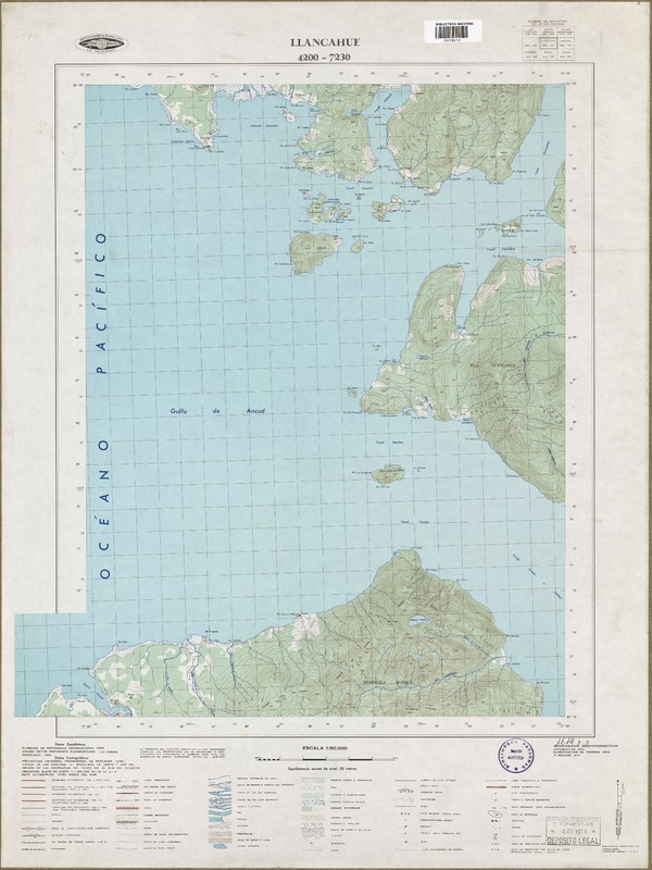 Llancahue 4200 - 7230 [material cartográfico] : Instituto Geográfico Militar de Chile.