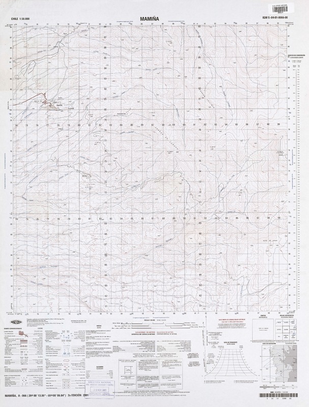 Mamiña (20°00'13.00"-69°00'06.04") [material cartográfico] : Instituto Geográfico Militar de Chile.