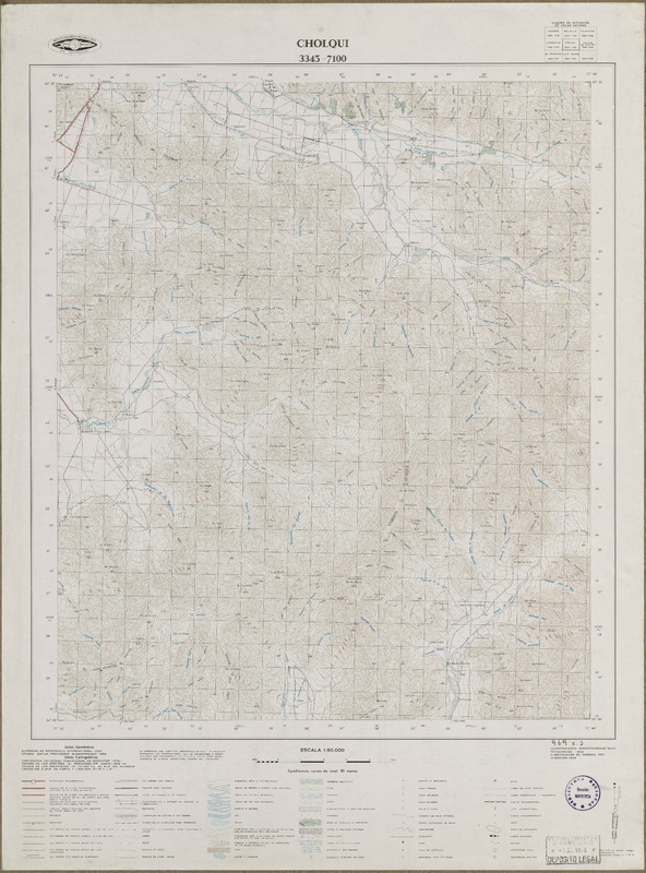 Cholqui 33° 45' - 71° 00' [material cartográfico] : Instituto Geográfico Militar de Chile.
