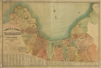 Plano de la ciudad de Valparaíso  [material cartográfico] aumentado y correjido por Francisco E. Garnham, director de obras municipales.