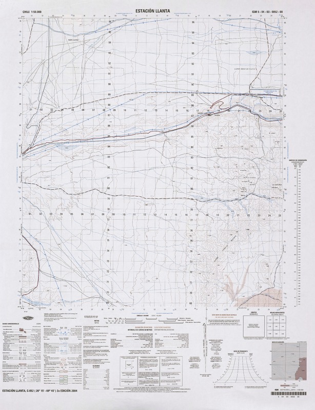 Estación Llanta 26°15' - 69°45' [material cartográfico] : Instituto Geográfico Militar de Chile.