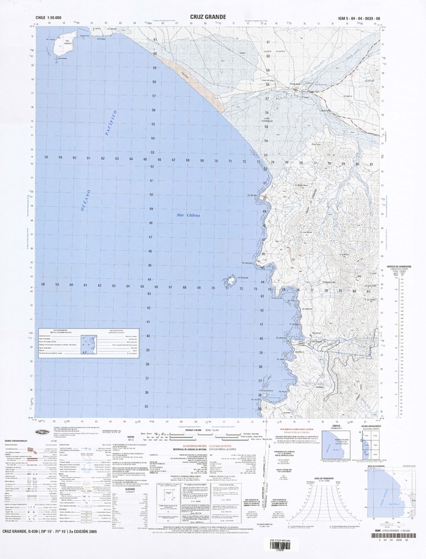 Cruz Grande (29°15' - 71°15') [material cartográfico] : Instituto Geográfico Militar de Chile.