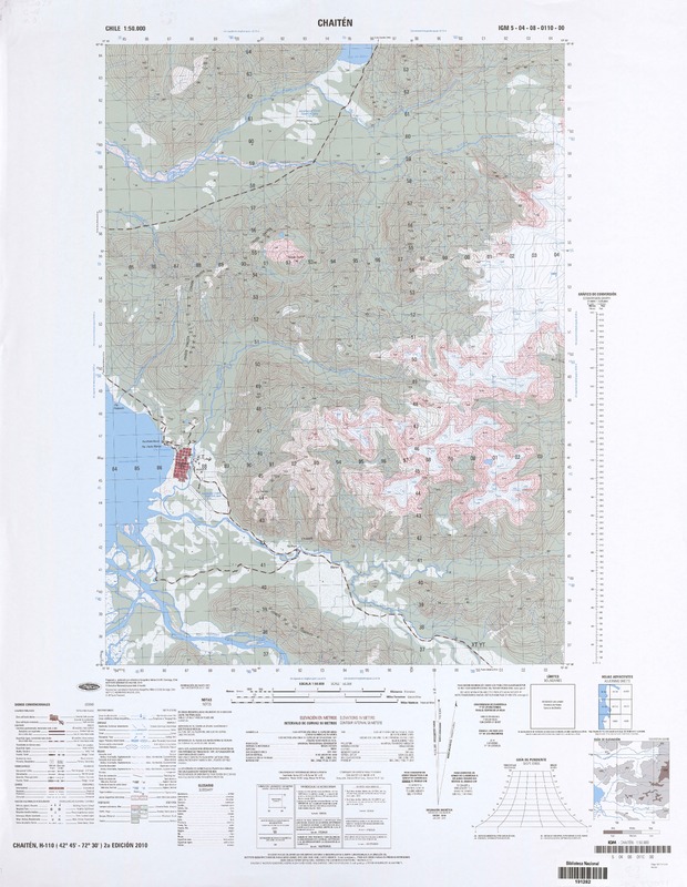 Chaitén H-110 (42° 45'- 72° 30') [material cartográfico] preparado y publicado por el Instituto Geográfico Militar.