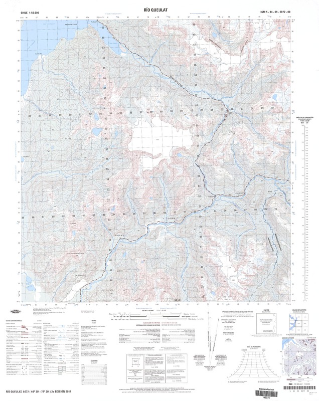 Río Queulat (44° 30' - 72° 20')  [material cartográfico] Instituto Geográfico Militar de Chile.