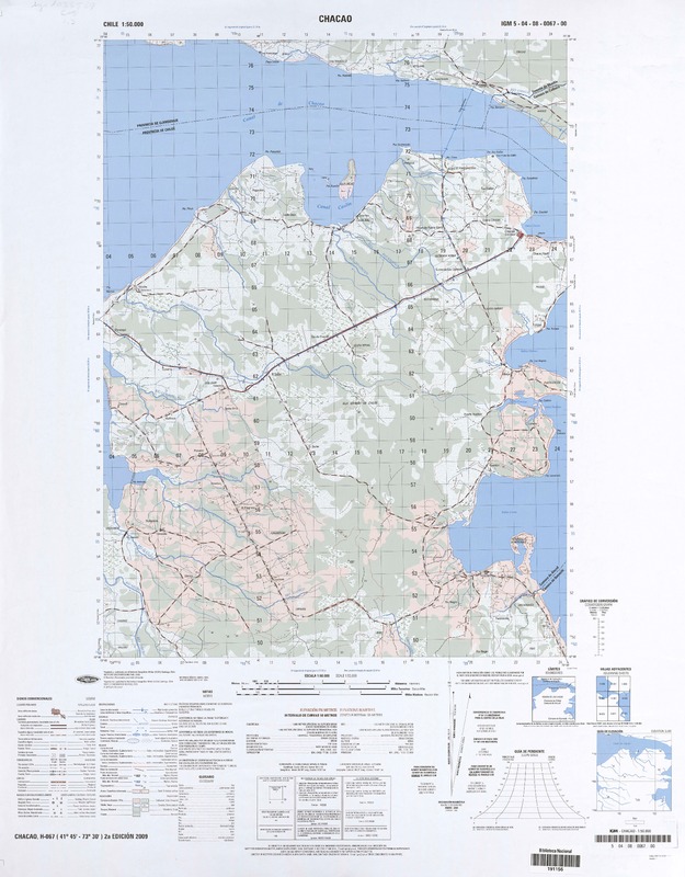 Chacao (41° 45' - 73° 30')  [material cartográfico] Instituto Geográfico Militar de Chile.