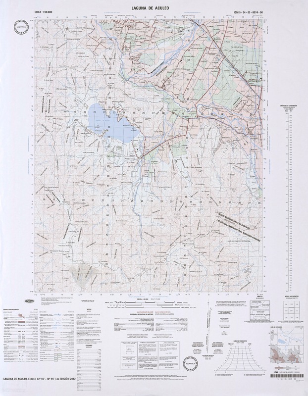 Laguna de Aculeo  [material cartográfico] Instituto Geográfico Militar.
