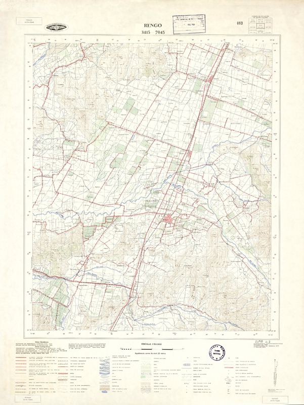 Rengo 3415 - 7045 [material cartográfico] : Instituto Geográfico Militar de Chile.