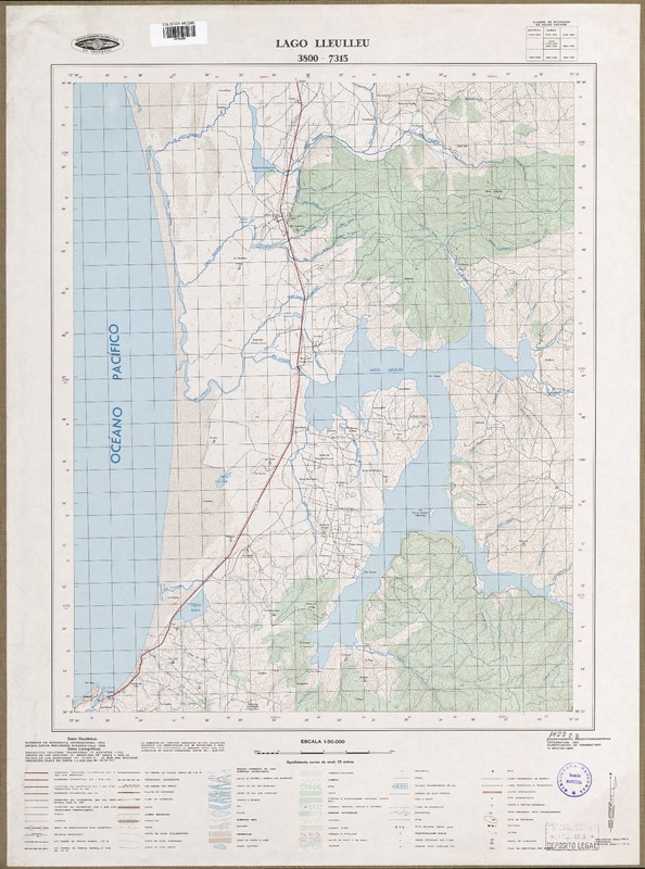 Lago Lleulleu 3800 - 7315 [material cartográfico] : Instituto Geográfico Militar de Chile.
