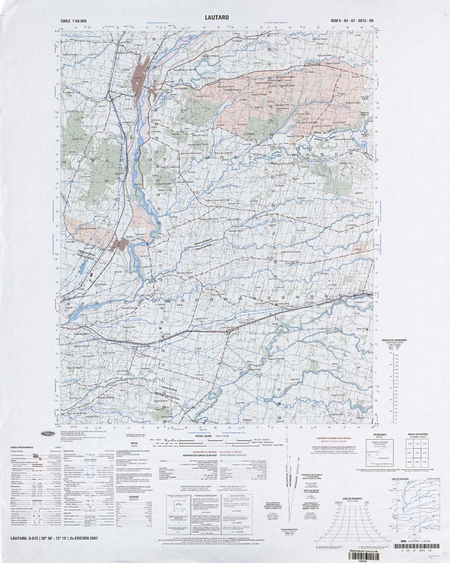 Lautaro G-072 (38° 30'- 72° 15') [material cartográfico] preparado y publicado por el Instituto Geográfico Militar.