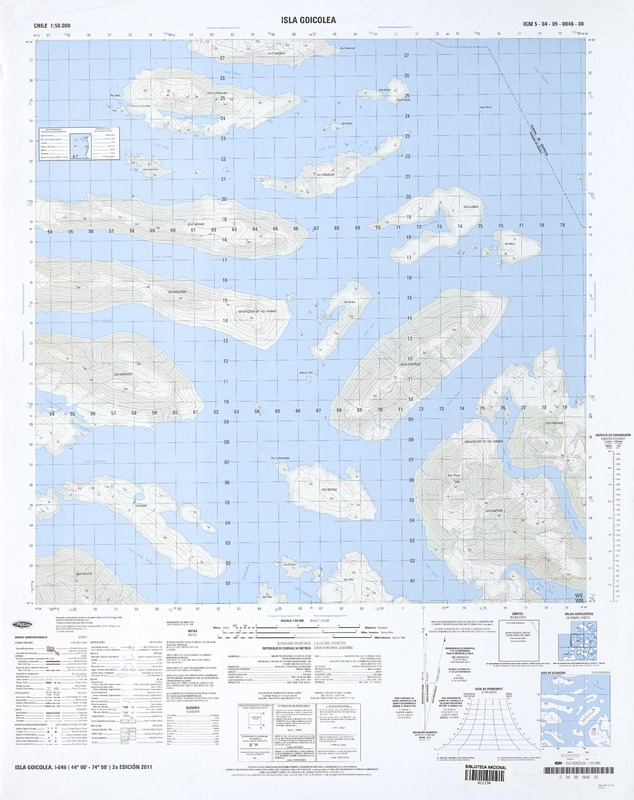 Isla Goicolea (44° 00' - 74° 00')  [material cartográfico] Instituto Geográfico Militar de Chile.