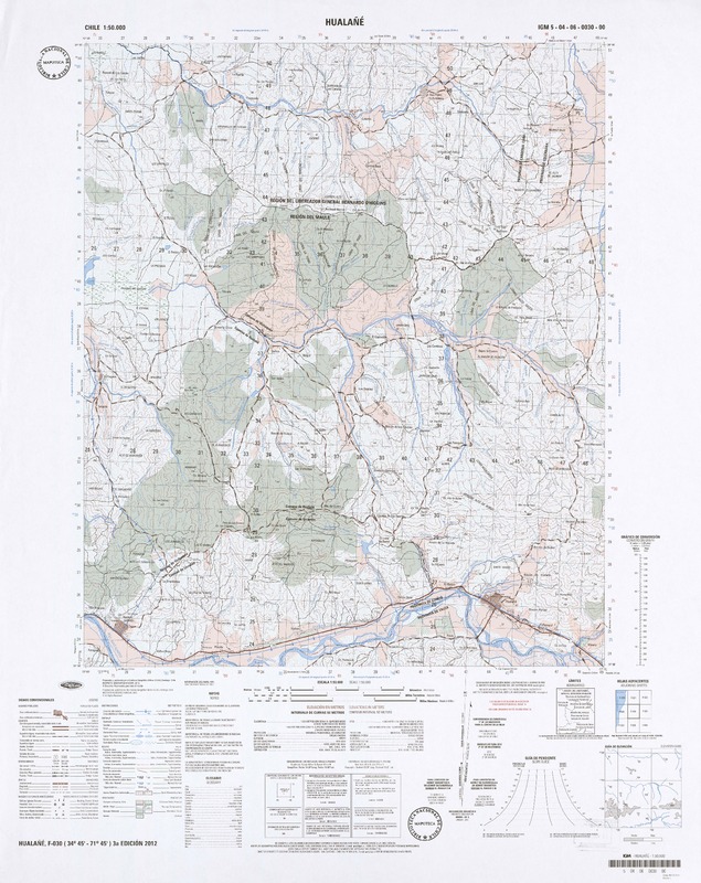 Hualañé  [material cartográfico] Instituto Geográfico Militar.