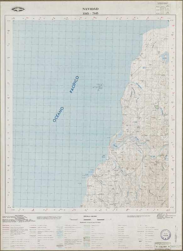 Navidad 3345 - 7145 [material cartográfico] : Instituto Geográfico Militar de Chile.
