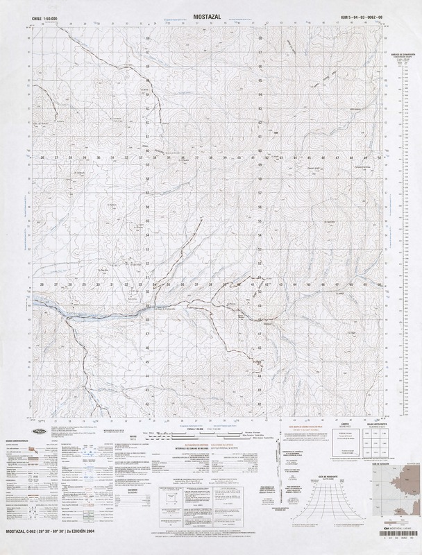 Mostazal 26°30' - 69°30' [material cartográfico] : Instituto Geográfico Militar de Chile.
