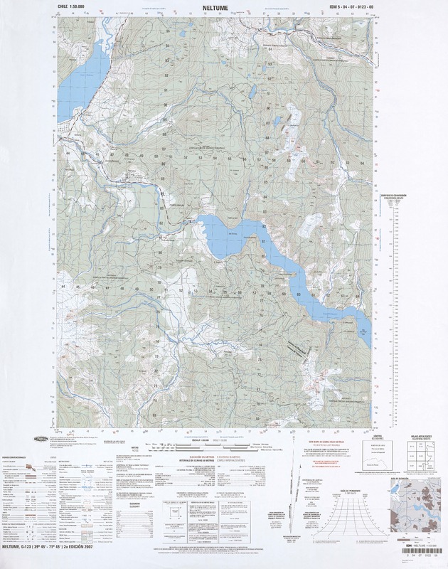 Neltume  [material cartográfico] preparado y publicado por el Instituto Geográfico Militar de Chile.