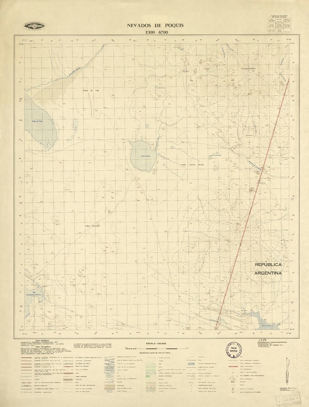 Nevados de Poquis 2300 - 6700 [material cartográfico] : Instituto Geográfico Militar de Chile.
