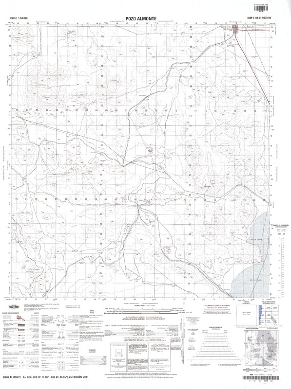 Pozo Almonte (20°15'13.00"-69°45'06.05") [material cartográfico] : Instituto Geográfico Militar de Chile.