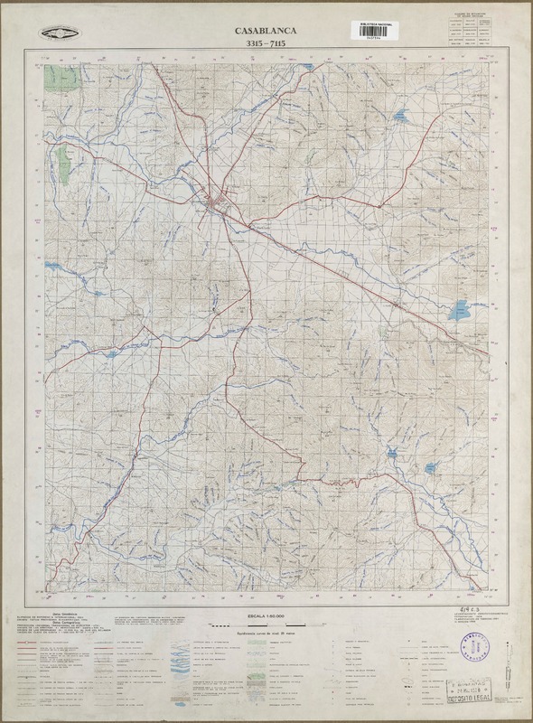 Casablanca 3315 - 7115 [material cartográfico] : Instituto Geográfico Militar de Chile.