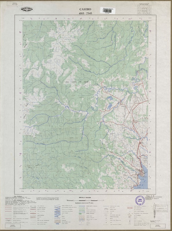 Castro 4215 - 7345 [material cartográfico] : Instituto Geográfico Militar de Chile.