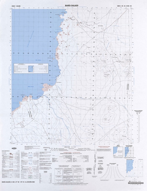 Bahía Salado 27°30' - 70°45' [material cartográfico] : Instituto Geográfico Militar de Chile.