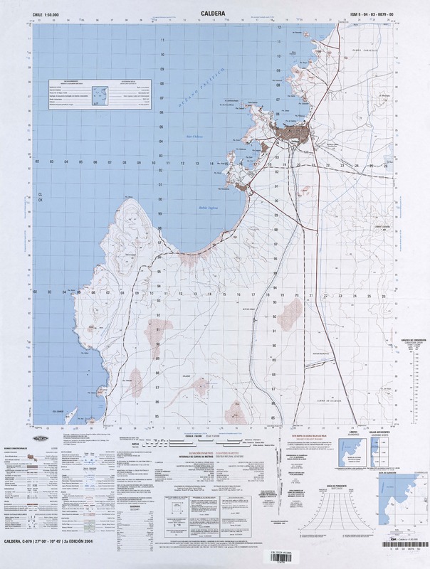 Caldera 27°00' - 70°45' [material cartográfico] : Instituto Geográfico Militar de Chile.