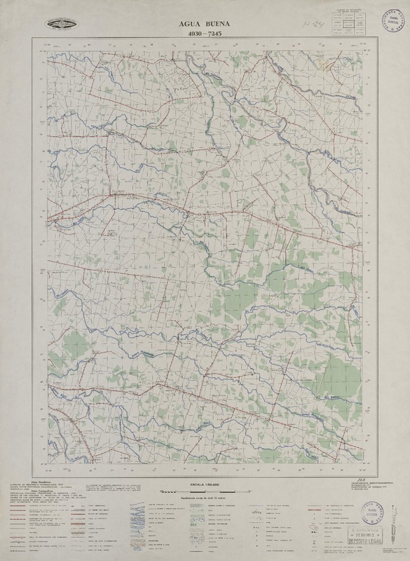 Agua Buena 4030 - 7245 [material cartográfico] : Instituto Geográfico Militar de Chile.