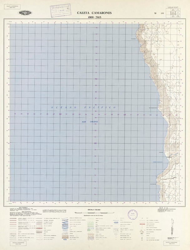 Caleta Camarones 1900 - 7015 [material cartográfico] : Instituto Geográfico Militar de Chile.