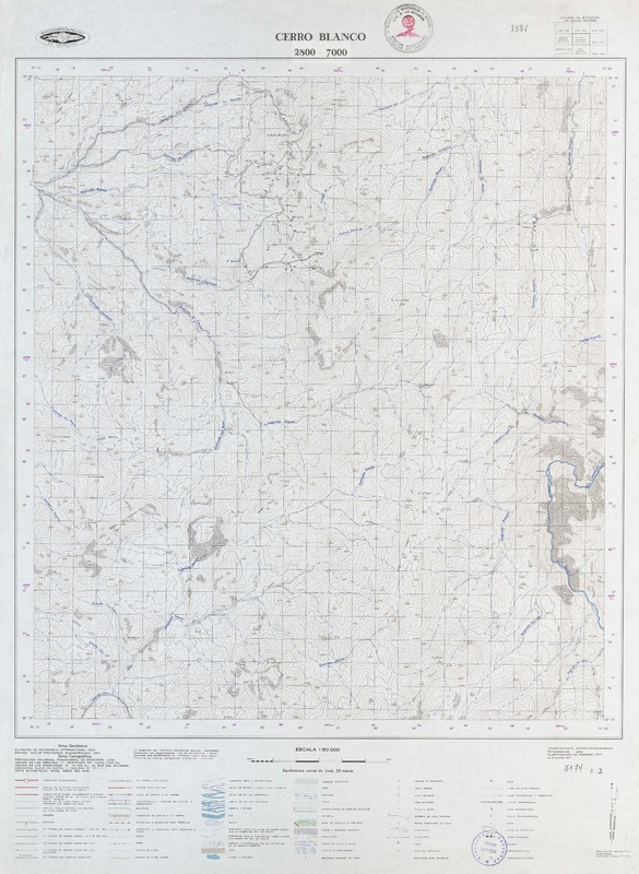Cerro Blanco 2800 - 7000 [material cartográfico] : Instituto Geográfico Militar de Chile.