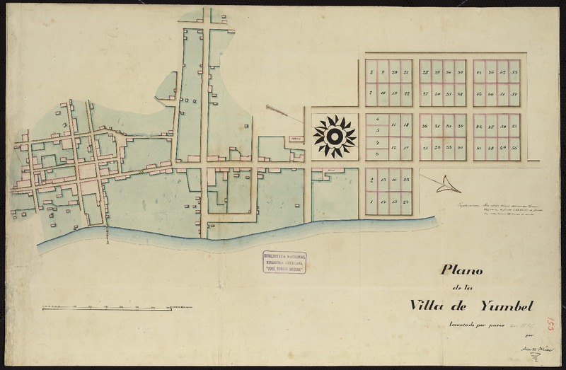 Plano de la Villa de Yumbel  [material cartográfico] Alberto Yveísse