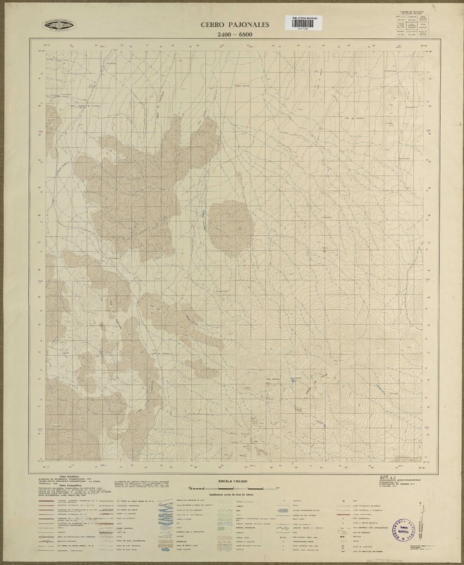Cerro Pajonales 2400 - 6800 [material cartográfico] : Instituto Geográfico Militar de Chile.