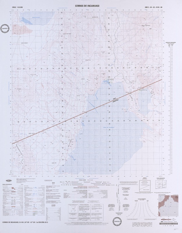 Cerros de Incahuasi  [material cartográfico] Instituto Geográfico Militar.