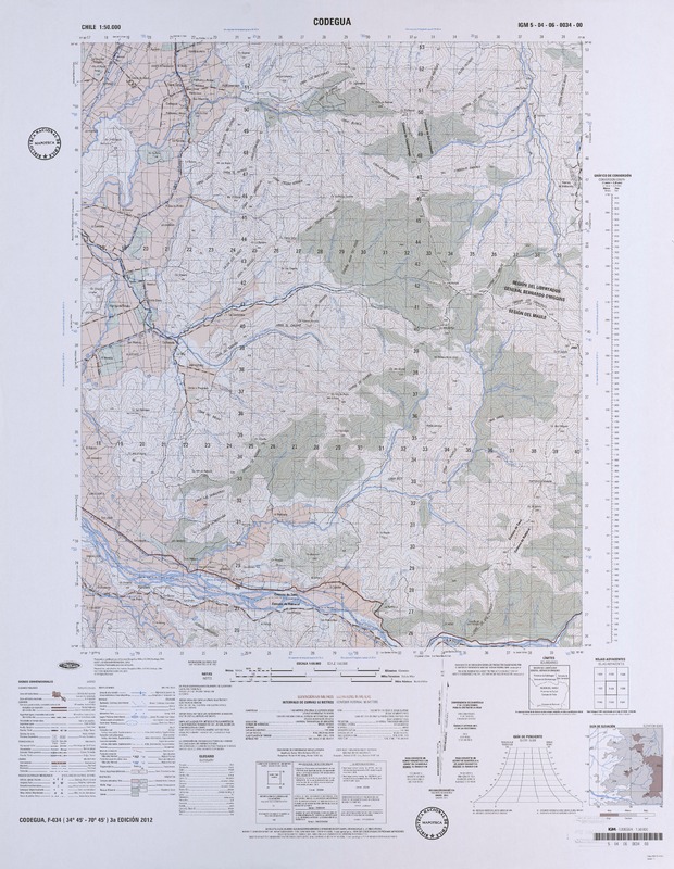 Codegua  [material cartográfico] Instituto Geográfico Militar.